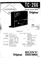 Sony TC-266 - Service Manual 